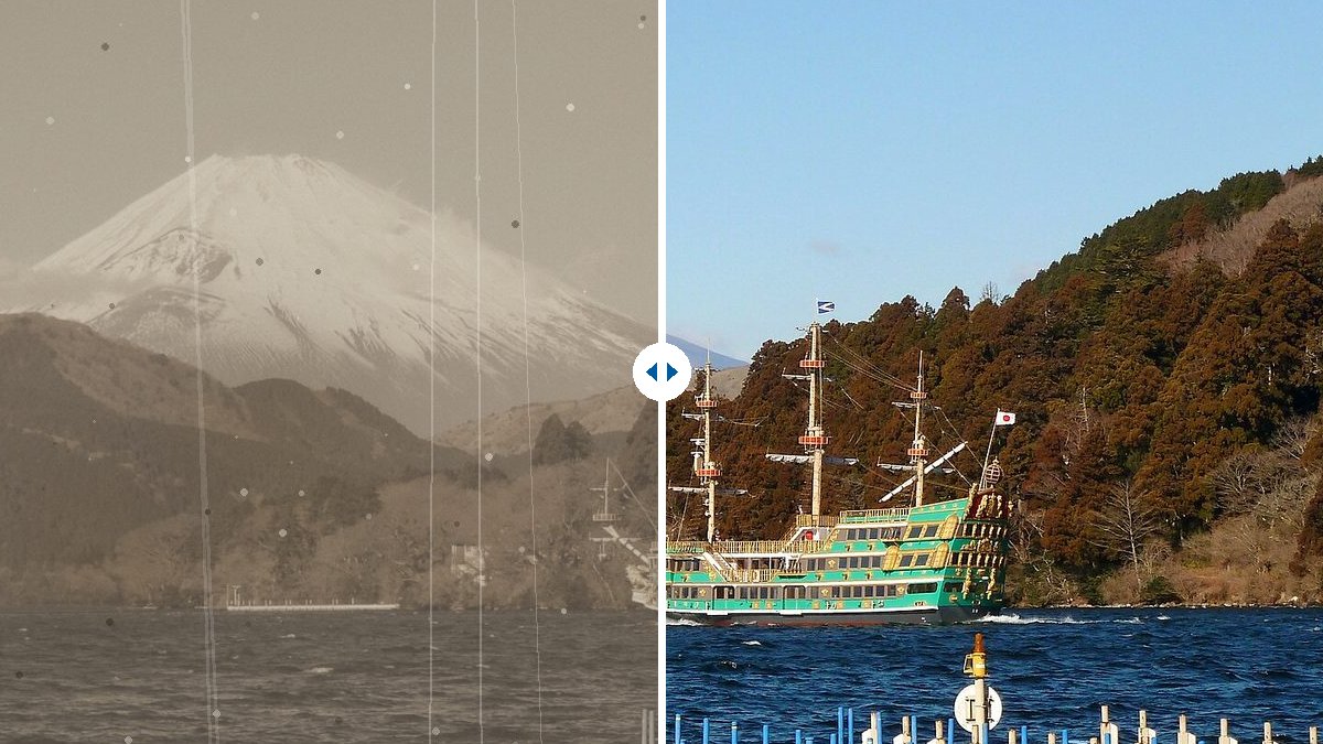 古写真の復元 Before/After のサムネイル