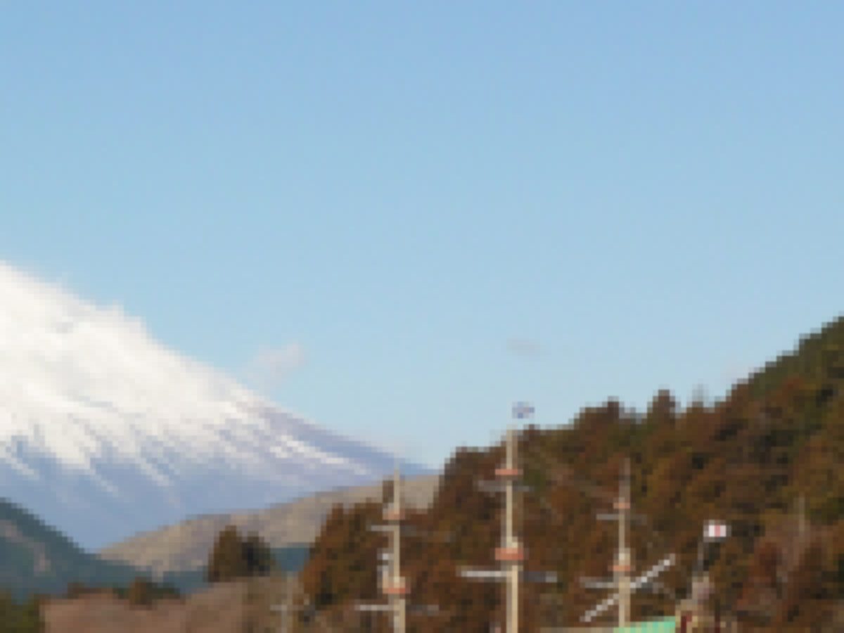 粗くぼやけた低解像度の写真